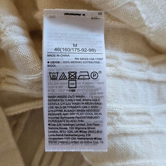 Banana Republic Merino Wool Racerback Tank Top Cream Women’s Size M - Picture 4 of 4